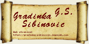 Gradinka Sibinović vizit kartica